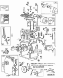CylinderCrankcaseMufflers Diagram and Parts List for 080432-8572-01  Briggs and Stratton Engine
